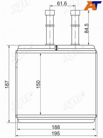 Радиатор отопителя салона DAEWOO KALOS 02-CHEVROLET AVEO 05- SAT ST-DW07-395-0