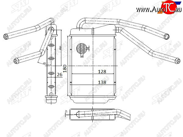 1 849 р. Радиатор отопителя салона DAEWOO NEXIA 96- SAT ST-DW25-395-0  с доставкой в г. Керчь