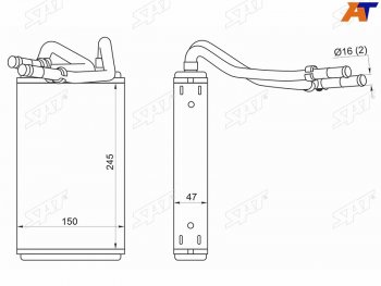 Радиатор отопителя салона FORD TRANSIT 00- SAT ST-FDR7-395-0