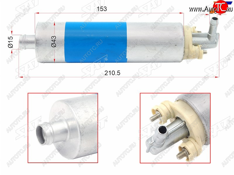 4 199 р. Топливный насос Mercedes W124W140W163W202W210W220W461 SAT ST-FP19  с доставкой в г. Керчь