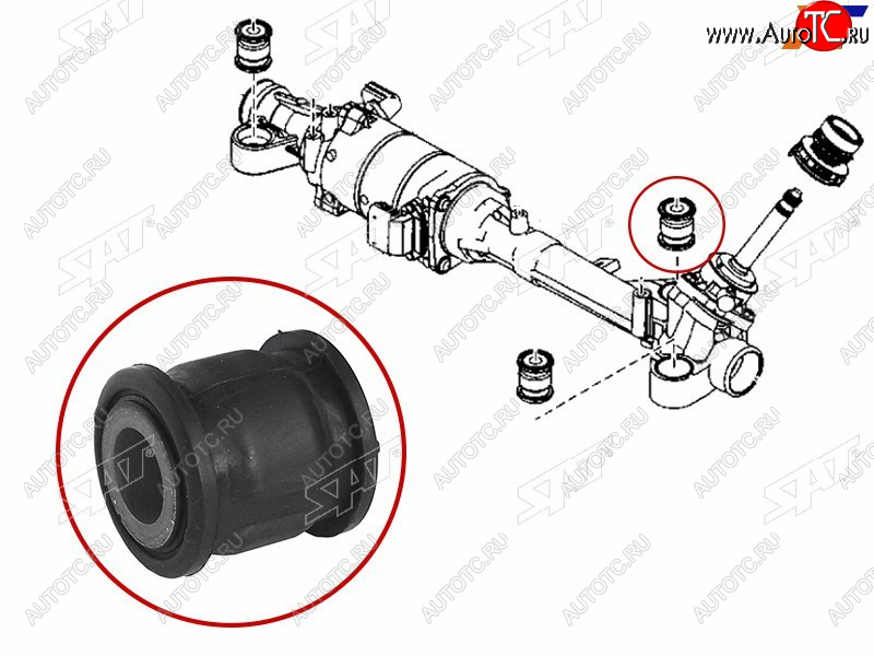 189 р. Втулка рулевой рейки Mazda 6 07-12  Atenza 07-12 SAT ST-G33S-32-124B  с доставкой в г. Керчь
