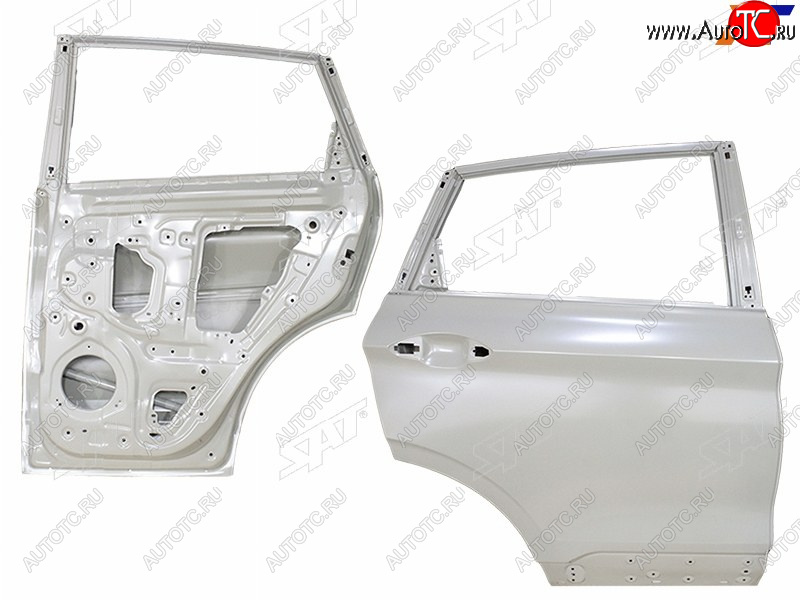 12 999 р. Дверь задняя RH SAT Geely Coolray SX11 дорестайлинг (2018-2023) (неокрашенная)  с доставкой в г. Керчь