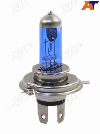 Лампа головного освещения галогенная супер белая  H4 12V 6055W SAT ST-H4W-12V