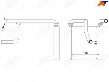 Радиатор отопителя салона HONDA FITJAZZ GD1-4 01-07 5D SAT ST-HD75-395-0