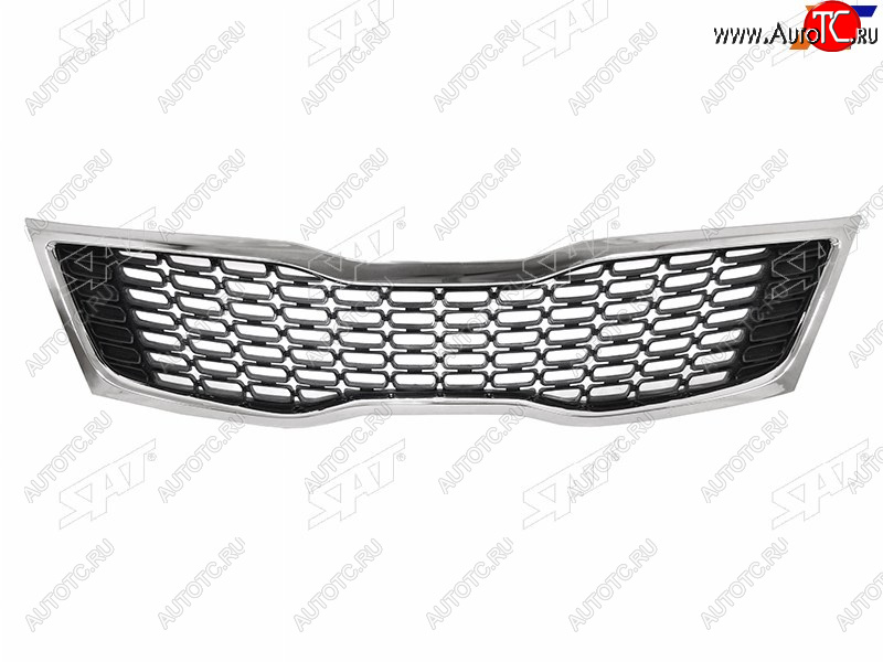 3 399 р. Решетка радиатора SAT  KIA Optima  3 TF (2013-2016) рестайлинг седан (хром)  с доставкой в г. Керчь