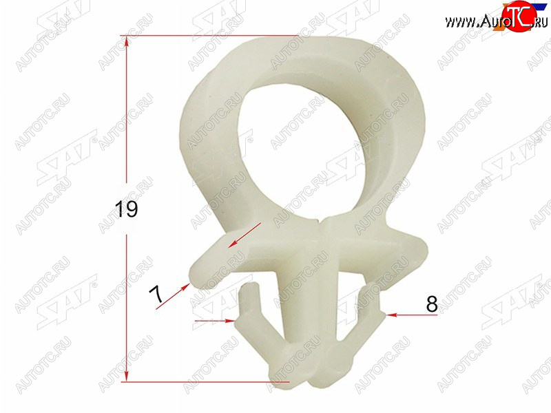 68 р. Клипса трубки эл. проводки FORDMAZDA (1 шт.) SAT ST-KJ-1035  с доставкой в г. Керчь