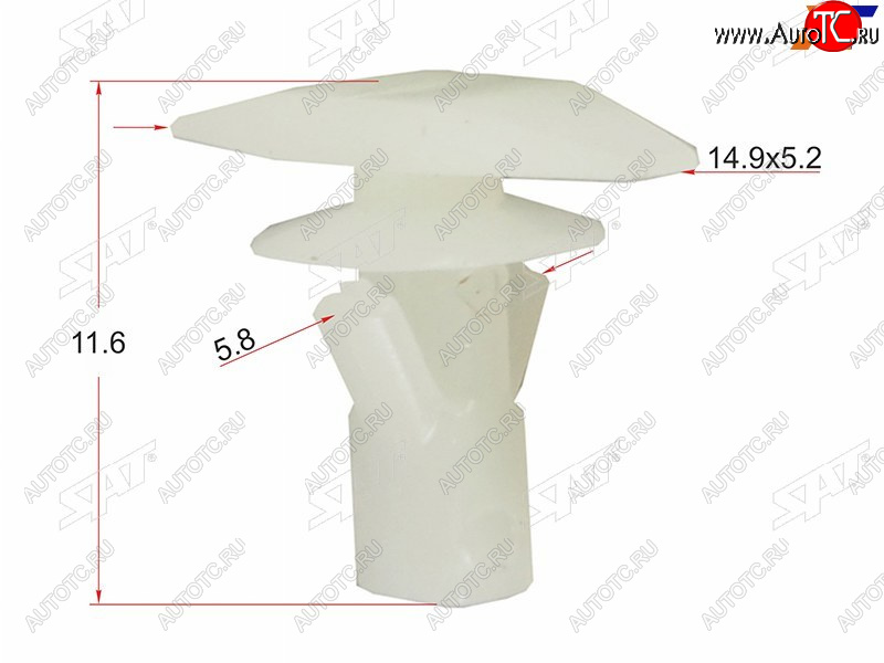 68 р. Клипса накладки двери FORDTOYOTAMAZDA (1 шт.) SAT ST-KJ-528  с доставкой в г. Керчь