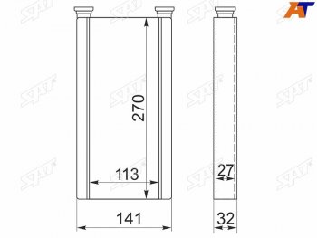 2 799 р. Радиатор отопителя салона TOYOTA HARRIERARISTO #ZS16# 97-05PROGRESS LEXUS RX300GS300 97-05 SAT ST-LX45-395-0  с доставкой в г. Керчь. Увеличить фотографию 2