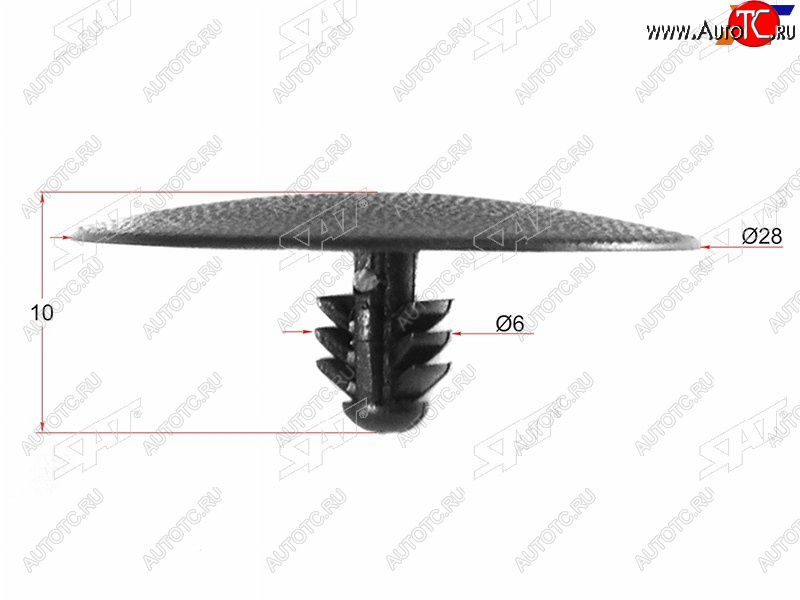 135 р. Клипса крепления обшивки капота NISSAN SENTRA (1 шт.) SAT ST-M11829  с доставкой в г. Керчь