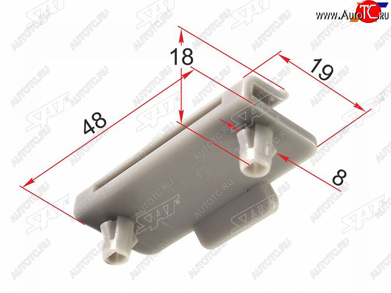 47 р. Клипса крепления фары TOYOTA HIGHLANDERKLUGER 00-07 низ (1 шт.) SAT ST-M12223  с доставкой в г. Керчь
