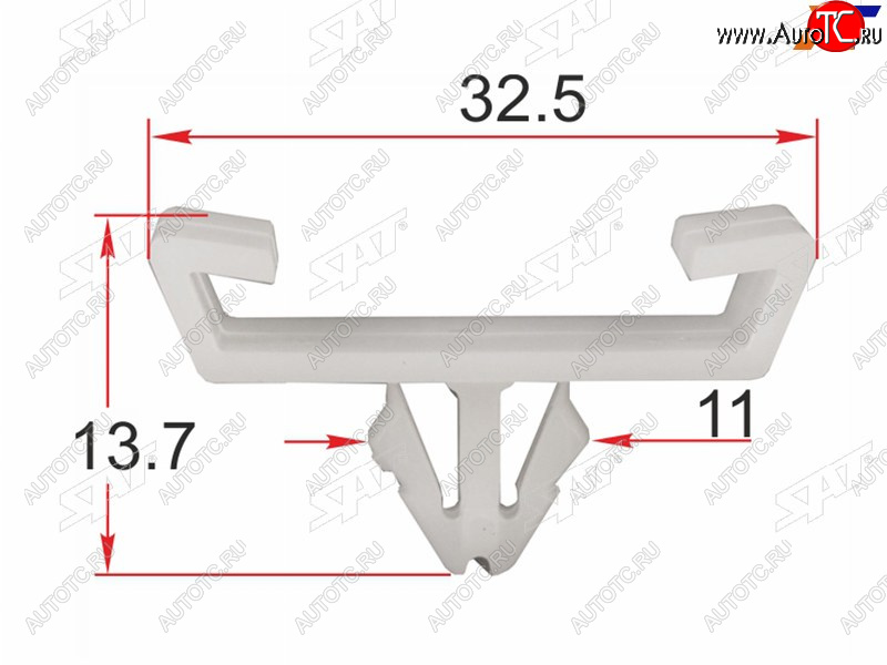 299 р. Клипса молдинга кузова VAG (1 шт.) SAT ST-M12258  с доставкой в г. Керчь
