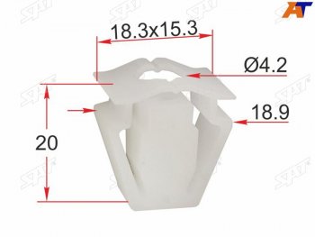 299 р. Клипса крепления бампера VAG (1 шт.) SAT ST-M12447  с доставкой в г. Керчь. Увеличить фотографию 1