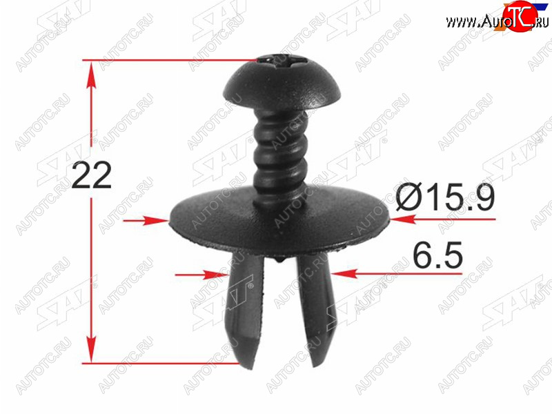 13 р. Клипса крепежная MERCEDES (1 шт.) SAT ST-M12523, stm12523 SAT ST-M12523  с доставкой в г. Керчь