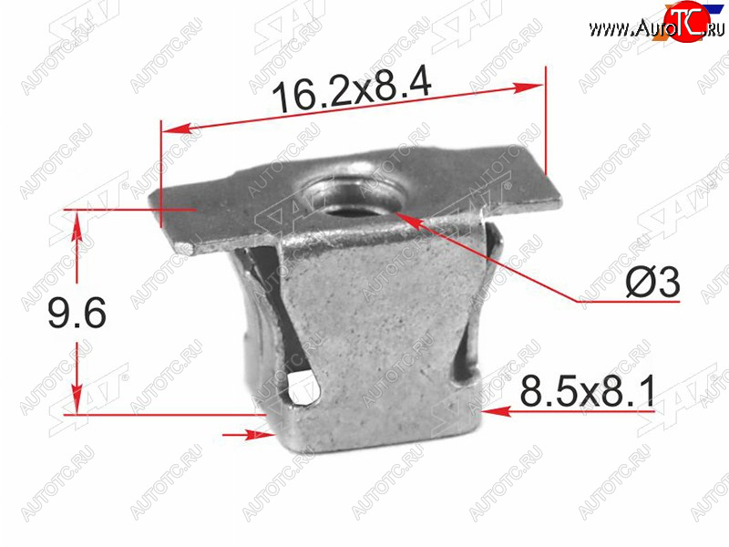 27 р. Гайка-фиксатор металлическая GM (1 шт.) SAT ST-M12644  с доставкой в г. Керчь
