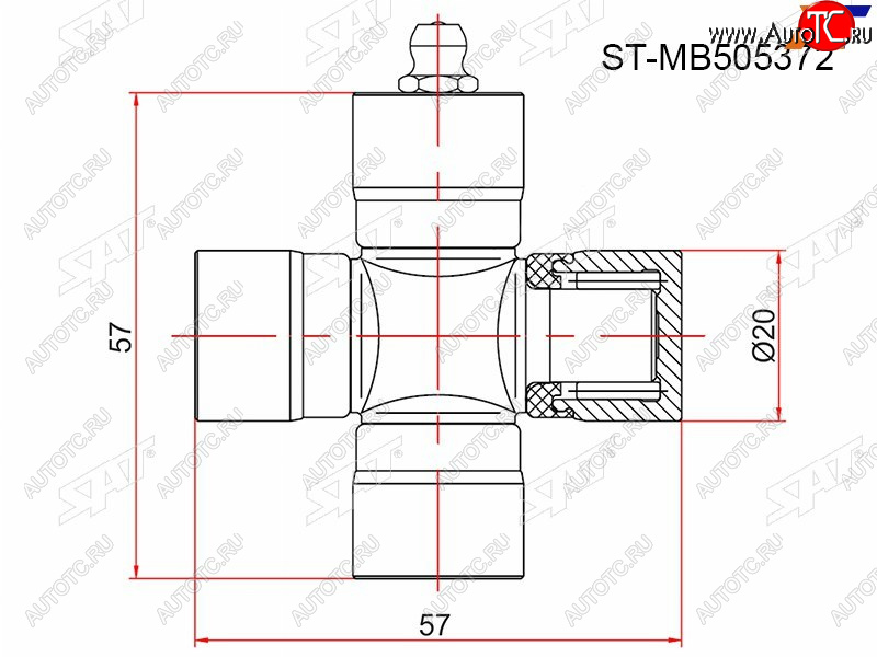 273 р. Крестовина MITSUBISHI PAJERO MINI 94-12LANCER CS 00-09 SAT ST-MB505372  с доставкой в г. Керчь