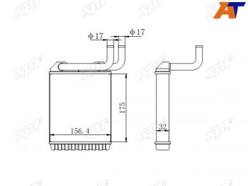 3 269 р. Радиатор отопителя салона MITSUBISHI CANTER FE5##FB5##FE6##FB6##FG## 94-99 RHD SAT ST-MB83-395-A0  с доставкой в г. Керчь. Увеличить фотографию 1