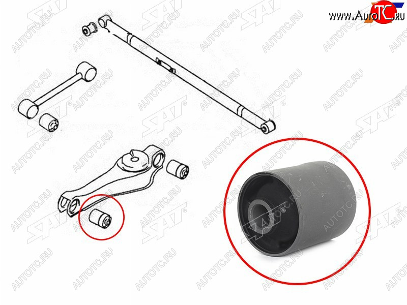 629 р. Сайлентблок Mitsubishi Delica 94-07  Pajero 91-06  Hyundai H1 97-07  Starex 97-07 SAT ST-MB951813  с доставкой в г. Керчь
