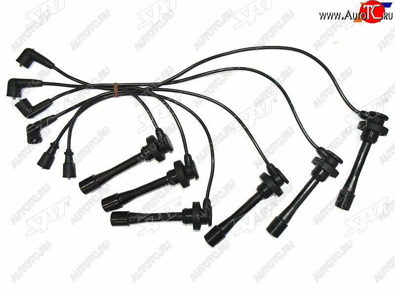 2 149 р. Провода высоковольтные MITSUBISHI PAJEROMONTERO SPORT K96W 98-09 6G72 (кругл. резин.) SAT ST-MD371794  с доставкой в г. Керчь