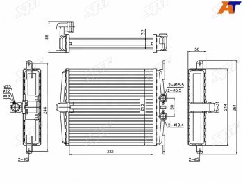 Радиатор отопителя салона MERCEDES-BENZ S-CLASS W140S140 91-98 SAT ST-MD45-395-0