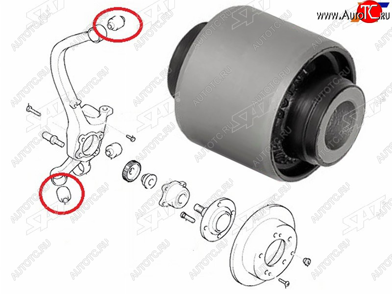 293 р. Сайлентблок Nissan Juke 10-20  Mitsubishi Diamante 95-05  Sigma 90-96 SAT ST-MR-223673  с доставкой в г. Керчь