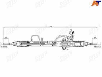 15 599 р. Рейка рулевая LHD SAT Mitsubishi Pajero Sport QF рестайлинг (2019-2022)  с доставкой в г. Керчь. Увеличить фотографию 2
