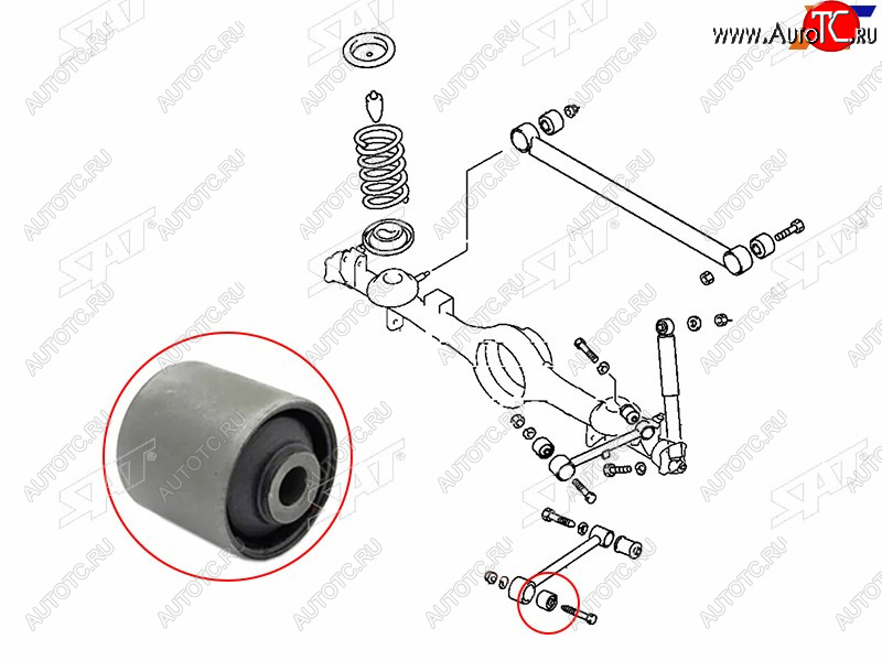599 р. Сайлентблок Mitsubishi Pajero iO 98-07  Pajero Pinin 98-05 SAT ST-MR418807  с доставкой в г. Керчь