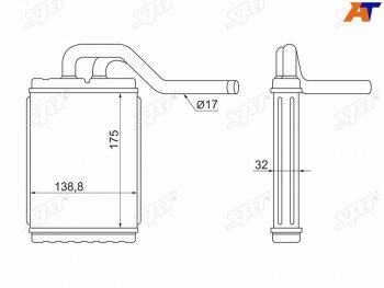 Радиатор отопителя салона MAZDA TITAN WG### WE### 88-91 SAT ST-MZ97-395-0