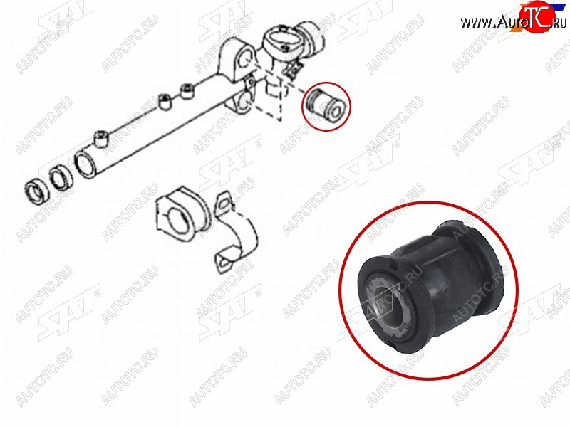 252 р. Втулка рулевой рейки Mazda CX-7 06-12  2 07-15  323 98-03  Premacy 99-05 SAT ST-NC10-32-123B  с доставкой в г. Керчь