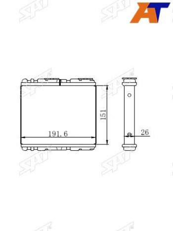 1 999 р. Радиатор отопителя салона  DIESEL MK211MK260MK251 94-2002 SAT ST-NSD211-395-0  с доставкой в г. Керчь. Увеличить фотографию 1
