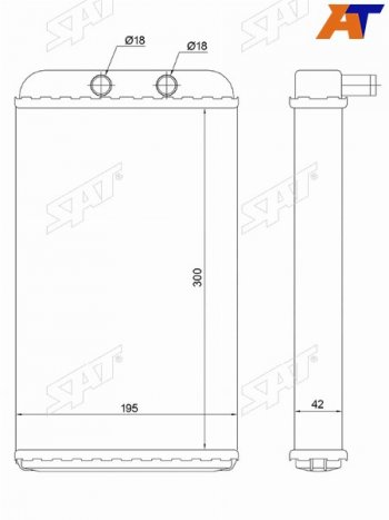 Радиатор отопителя салона FIAT DUCATOPEUGEOT BOXERCITROEN JUMPER 94-06 SAT ST-PG94-395-0