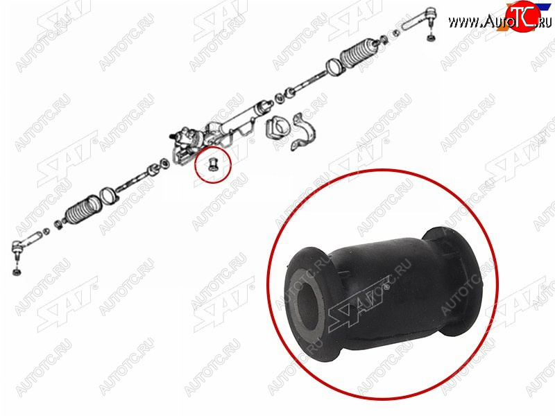 287 р. Втулка рулевой рейки Chery Tiggo T11 05-16 SAT ST-T11-3401012B  с доставкой в г. Керчь