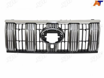 Решетка радиатора (с отв. под камеру) SAT Toyota Land Cruiser Prado  J150 (2017-2020) 2-ой рестайлинг (хром)
