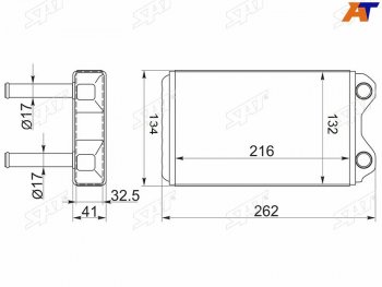 2 799 р. Радиатор отопителя салона TOYOTA COROLLASPRINTERCERESMARINO 91-02 SAT ST-TY26-395-0  с доставкой в г. Керчь. Увеличить фотографию 1