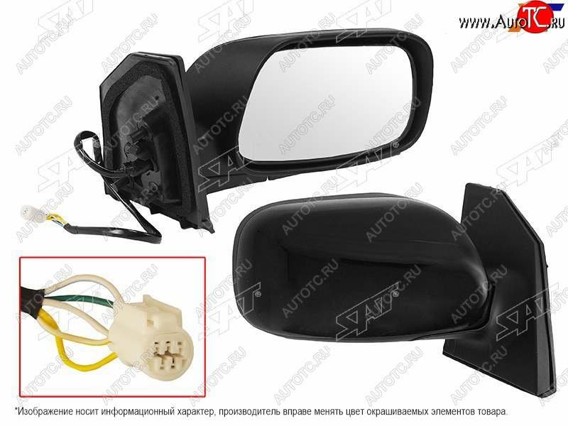 3 799 р. Зеркало Toyota Corolla (E120) 00-07  Corolla JPN (E120) 00-07 (Справа Складывание 5 контактов) SAT ST-TY28-940-A1  с доставкой в г. Керчь