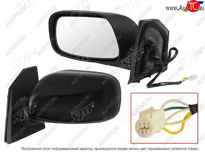 3 799 р. Зеркало Toyota Corolla (E120) 00-07  Corolla JPN (E120) 00-07 (Слева Складывание 5 контактов LHD SAT ST-TY28-940-A2  с доставкой в г. Керчь