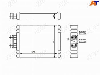 Радиатор отопителя салона  AUDI A1 10-SKODA FABIA 99-ROOMSTER 06-VOLKSWAGEN FOX 05-POLO 01-POLO SAT ST-VW01-395-0