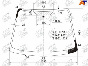 4 899 р. Стекло лобовое SUZUKI SX4 45D 06-14                                                                 KMK SUZT0013  с доставкой в г. Керчь. Увеличить фотографию 1