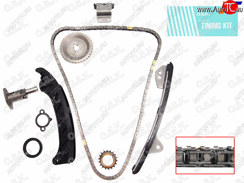 12 449 р. Комплект для замены цепи ГРМ TOYOTA COROLLAALLIONPRIUS 1ZR-FE2ZR-FEFXE 07- OSK T058K  с доставкой в г. Керчь
