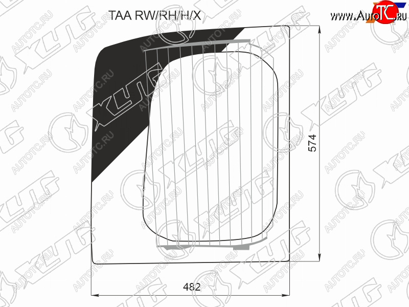 7 849 р. Стекло заднее (Цвет зеленый Обогрев) Honda Stepwgn 15-21 XYG TAA RW/RH/H/X  с доставкой в г. Керчь