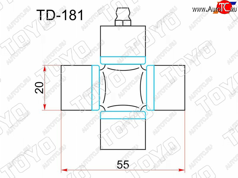 799 р. Крестовина карданного вала DAIHATSU HIJET NEWLINE L35 L37 L50 S35 61-75 TOYO TD-181  с доставкой в г. Керчь