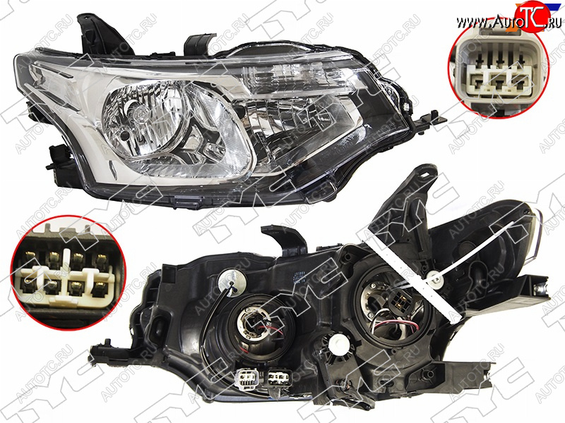 17 649 р. Фара правая (галоген, с электрокорректором) TYC  Mitsubishi Outlander  GF (2012-2016) дорестайлинг, 1-ый рестайлинг  с доставкой в г. Керчь
