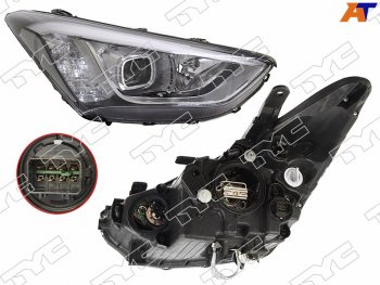 Фара правая (под ксенон, с корректором) TYC Hyundai Santa Fe  DM (2012-2016) дорестайлинг