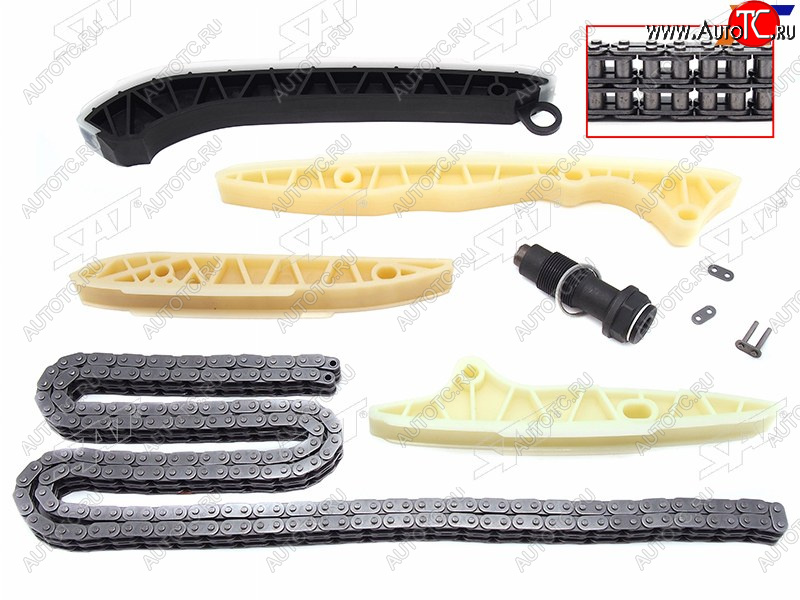 10 999 р. Комплект цепи ГРМ M272 3,5 MERCEDES W203W204GLK350ML350R350E350SprinterVito 07- SAT TK-BE014  с доставкой в г. Керчь