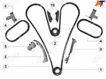 10 899 р. Комплект цепи ГРМ TOYOTA CAMRY,HIGHLANDER,RAV4, LEXUS IS,GS 2-4GR SAT TK-TY212-A  с доставкой в г. Керчь. Увеличить фотографию 1