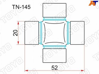 Крестовина карданного вала NISSAN SKYLINE V3# 01-14HONDA ODYSSEY II RA# 99-03CR-V 97-12 без тавотн TOYO TN-145
