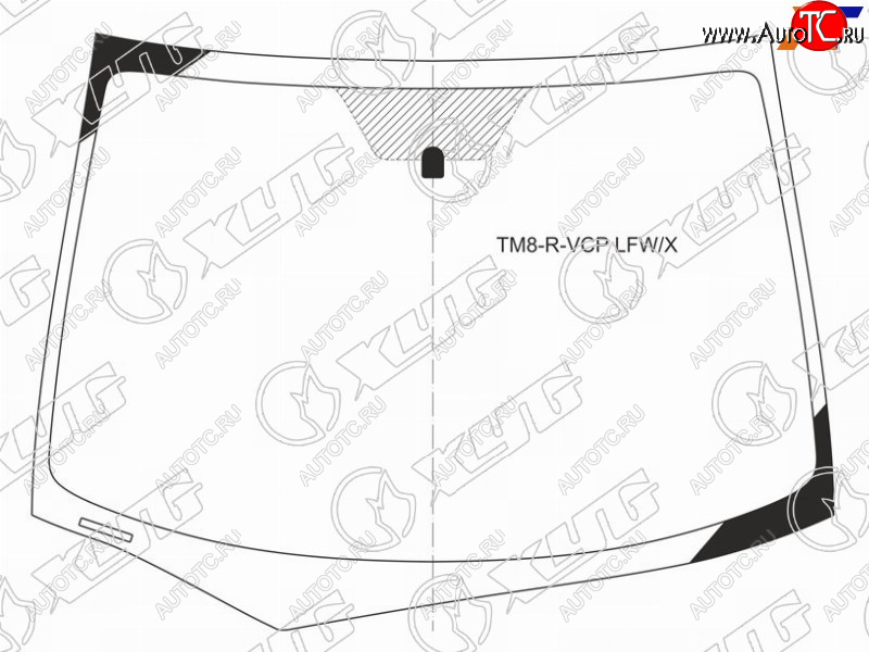 6 349 р. Стекло лобовое Honda Insight 08-14 XYG TM8-R-VCP LFW/X  с доставкой в г. Керчь