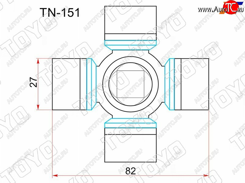 1 039 р. Крестовина карданного вала NISSAN ARMADA 03-PATHFINDER 06-12 TOYO TN-151  с доставкой в г. Керчь