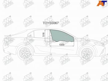 Стекло боковое опускное (Спереди Справа Цвет зеленый) Toyota Camry (XV70) 17-21  Camry UAEUSA 17 KMK TOYS0067