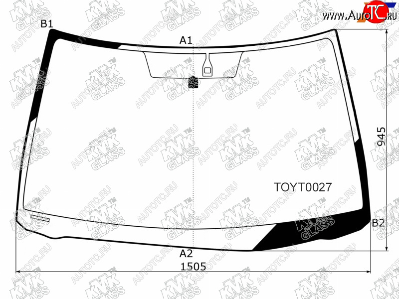 4 899 р. Стекло лобовое (Датчик дождя) Toyota Camry (XV30) 01-06  Camry UAEUSA 01-06 KMK TOYT0027  с доставкой в г. Керчь