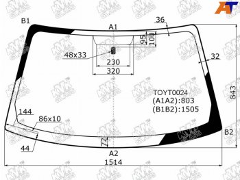 5 699 р. Стекло лобовое TOYOTA CAMRY GRACIA 45D 96-01MARK II QUALIS 97-02                                   KMK TOYT0024  с доставкой в г. Керчь. Увеличить фотографию 1